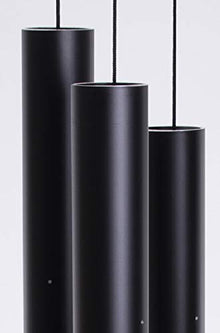 Music of the Spheres Whole Tone Bass Large Handcrafted Wind Chime Black