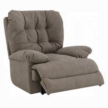 Lima Oversized Power Motion Recliner, Plush Tufted Dark Gray Faux Leather