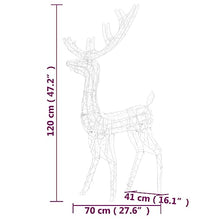 IBUQDDV Acrylic Lighted Reindeer Decorations 3 Pcs 47.2 Inch Warm White with 140 LED Lights 8 Modes for Outdoor Christmas Display