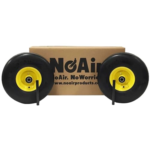 NoAir® (2) Flat Free Tire Assemblies 15x6.00-6 Fits John Deere ZTrak TCA21693