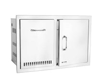 Bull Outdoor Products Premium Components for Outdoor Kitchen BBQ Island Door/Propane Drawer Combo with Reveal