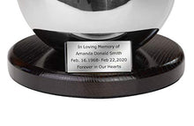 Gregspol Ltd One-of-a-kind premium Cremation Urn for ashes Made from Stainless Steel URN Handmade Memorial ((XL) -25cm / 9,8" - Memorial Plaque)