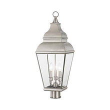 Livex Lighting 2594-01 Exeter Traditional 3 Light Antique Brass Post-Top LantermAntique Brass