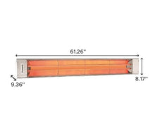Eurofase EF60240S 6000W 240V Electric Patio Heater, Stainless Steel