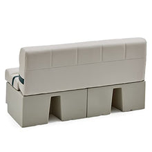 DeckMate 55'' Premium Pontoon Boat Seat Bench Ivory Green Tan