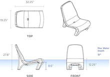 REZVANI FURNITURE STUDIO Tenjam Freelo in Pool Lounge Chair for Sun Shelf, Pool Chairs and Lounger for Tanning Ledge that Support up to 11" of Water Depth (Made to Order)