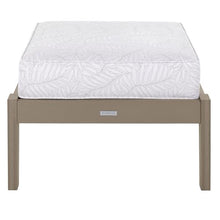 highwood Lehigh Deep Seating Ottoman, with Sunbrella Cushions in Lively Parchment, Woodland Brown Frame