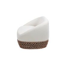 Jennifer Taylor Home Willow 71" Upholstered Woven Patio Deep Seating Sofa, Golden Brown Wicker Frame, Wheat Beige, Wheat Beige Axroma Olefin