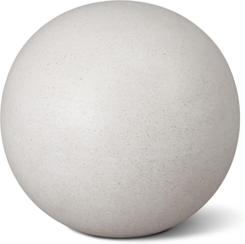 Emissary Terrazzo Gazing Ball 32 in. Matte White Outdoor Garden Sphere