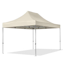 TOOLPORT 10x15 ft Pop Up Canopy Tent Outdoor Sun Shade Gazebo for Backyard, Event, Grill, Garden, Patio Canopies, Aluminium 1.6 in Hexagonal Legs, Cream