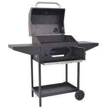 Charcoal Smoker with Thermometer Black