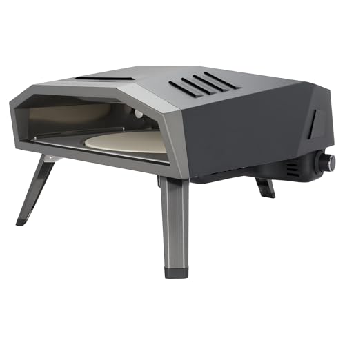 ZWILLING BBQ+ Outdoor Propane Pizza Oven with Rotating Pizza Stone, Reaches 1000°F for Crispy Crust, Portable Gas Grill Pizza Maker for Backyard Cooking, Collapsible Legs, Easy to Use, Black