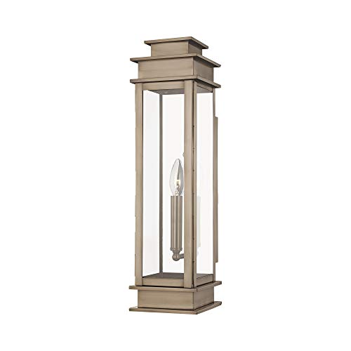 Livex Lighting 20207-29 1-Light Outdoor Wall Lantern, Vintage Pewter