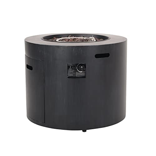 Christopher Knight Home Wellington Outdoor 40,000 BTU Circular Fire Pit - Brushed Black