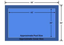 Loop - Loc 20' x 42' Rectangle Ultra-Loc III Solid Blue In-Ground Pool Safety Cover