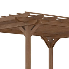 Outsunny 12' x 10' Outdoor Wood Pergola Gazebo for Climbing Plants Brown