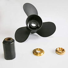 FLISH Aluminum 3-Blade Propeller for Mercury Outboard 90CT-400HP Black