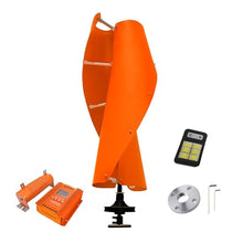 2000W/4000W/8000W/10000W 12V/24V/48V Wind Turbine Generator Kit with Hybrid MPPT Charge Controller Off Grid System Low Wind Speed Noiseless Maglev with Clip Garden Light(Orange,10000w,48V)