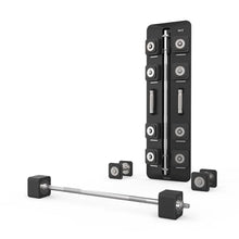 DHT Dynamic Health Tech Dumbbell Barbell Set with Rack Black