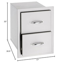 TrueFlame 17-Inch Double Drawer