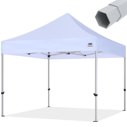 ABCCANOPY Aluminum Steel Hex Leg Tent 600D Commercial Canopy 10x10 White