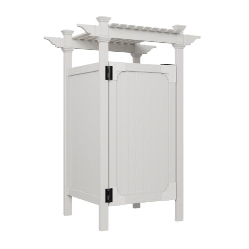 Zippity Hampton Outdoor Shower Enclosure, White Vinyl DIY Kit
