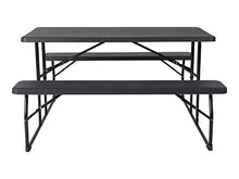 Flash Furniture Picnic Table with Benches, 4.5-Foot, Charcoal