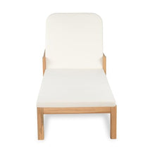 Christopher Knight Home Kayas Acacia Wood Chaise Lounge with Adjustable Backrest, 77.5" Outdoor Sun Lounger with Cushion, Modern Patio Lounger Recliner Chair for Poolside Lawn, Light Teak+Cream,1PCS