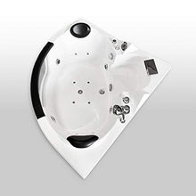 SIMBASHOPPING USA Whirlpool Corner Bathtub Hydrotherapy MIAMI 53.14" and Heater
