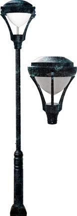DABMAR LIGHTING GM5900-VG-INC Large Post Fixture 120 Volts, Verde Green