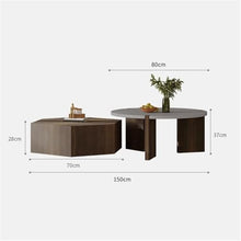 DINBOZ26X Living Room Table Modern Minimalist Round Side Table Set Small Coffee Table for Living Room, Space-Saving Design Outdoor Side Table