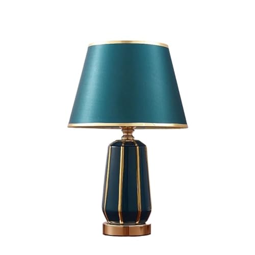 WOAITIANTIAN Desk Lamps Nordic Ceramic Bedside Lamp with Remote & Stepless Dimming(Green)