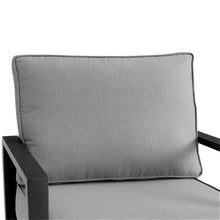 Afuera Living Aluminum Outdoor Swivel Glider Chair, Black Frame with Dark Grey UV-Resistant Cushions, 35" H x 31" W x 32" D, Modern Style Durable Patio or Garden Chair with Smooth Swivel Function