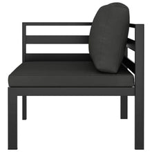 RJPLMFV 9 Piece Aluminum Patio Lounge Set with Cushions Anthracite