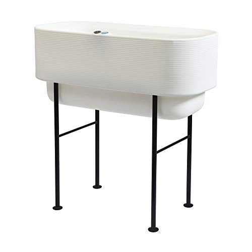 TruDrop Nest Self-Watering Raised Garden-Bed, Elevated Planter Box for Edible Gardening, Tomatoes, Herbs Planter - 18'' x 36'' (Alpine White)