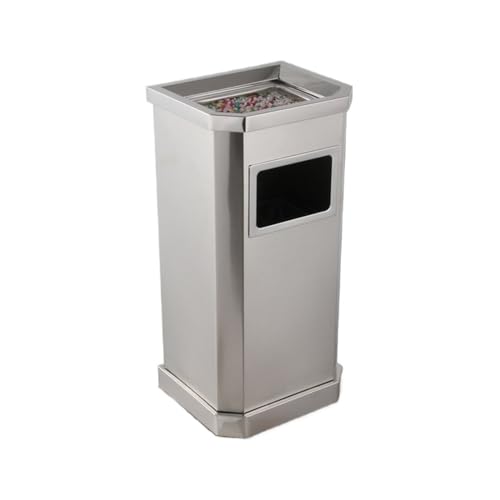 Ashtray Trash Can Stainless Steel Vertical Floor-mounted Ash Column Hotel Lobby Shopping Mall Elevator Entrance Ashtray Square Outdoor Trash Can Standing Ashtray Outdoor for Patio ( Color : D )