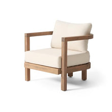Christopher Knight Home Orion Set of 2 Outdoor Acacia Wood Club Chair with Tub Shape and Slat Panel, Patio Armchair, Water-Repellent Thick Cushion Seating for Garden Backyard Balcony, Brown Wash+Beige