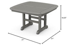 POLYWOOD® Nautical 31" Conversation Table in Slate Grey
