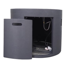 Premium Magnesium Oxide Outdoor Fire Pit with High-Output Burner for Backyard Gatherings and Patio Ambiance (Dark Grey + Magnesium Oxide)