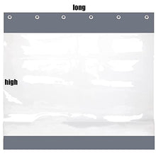 Outdoor Waterproof Curtain Transparent Plastic Tarpaulin with Eyelets PVC Heavy Duty Waterproof Tarpaulin Panel for Pergola Terrace Tent Side Curtains (Color : Gray Size : 7x3m) (Gray 1x2m)