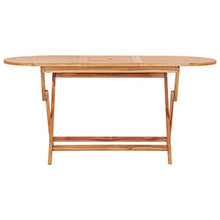 AMBERARD Dining Table Natural Teak Solid Teak Wood 63x31.5x29.5 in,Solid Teak Folding Garden Table for Outdoor Dining & Entertaining Compact, Durable & Stylish Patio Tables