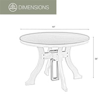 American Furniture Classics Model DR130LGB-K Five Piece Round Dining Height Dining Set in Light Grey with a Black Base, Made in The USA