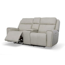 Flexsteel Power Reclining Loveseat with Console, Power Headrests & Lumbar