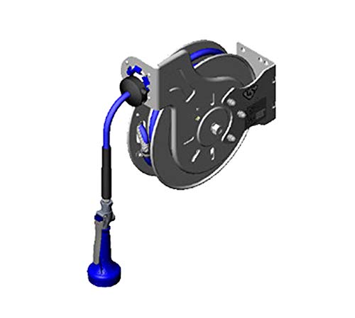 T&S Brass Hose Reel with Spray Valve, Epoxy Coated, 3/8" x 15'