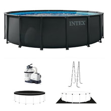 INTEX 26333EP 20ft X 48in Ultra XTR Frame Deluxe Above Ground Swimming Pool Set with 2100 GPH Sand Filter Pump, Removable Ladder, Ground Cloth, Pool Cover, SuperTough, Puncture and Rust Resistant