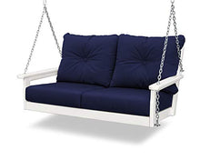 POLYWOOD® Vineyard Swing, White/Navy