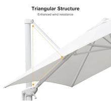 120'' x 156'' Square Economical Large White Umbrella With 360° Rotation