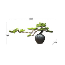 YXIANG56Q Fake Plants Artificial Pine Bonsai Tree, Realistic Indoor for Office, Low Maintenance Faux Greenery Bonsai Tree