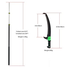 Telescopic Pole Saw,with Hook Professional Telescopic Pruning Saw,Telescopic Pole Saw with Extendabl Handle for High Altitude Branch Pruning,Garden Hedge Trimmer,7.2M/24FT