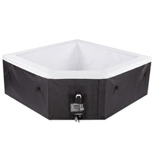 EZLIFE 4-5 Person Four Season Cut Corner Foam Hot Tub, 80 Bubble Jets